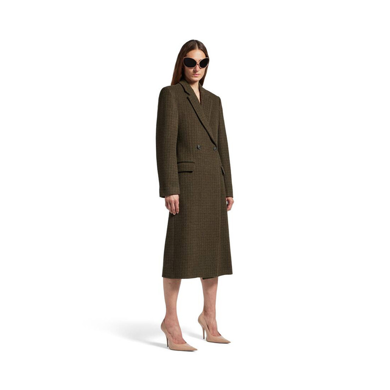 BALENCIAGA Women's Standard Coat in Khaki/brown outlook