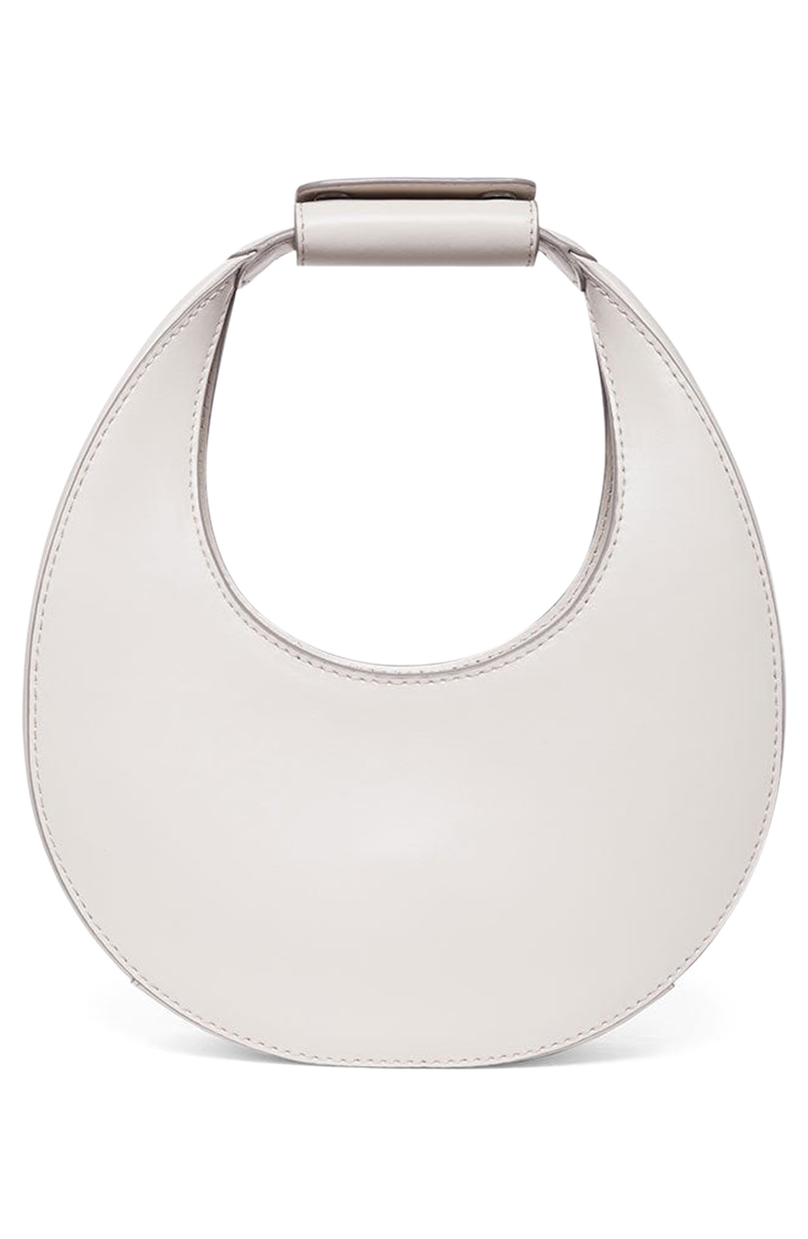 STAUD Mini Moon Leather Bag in Cream at Nordstrom - 2