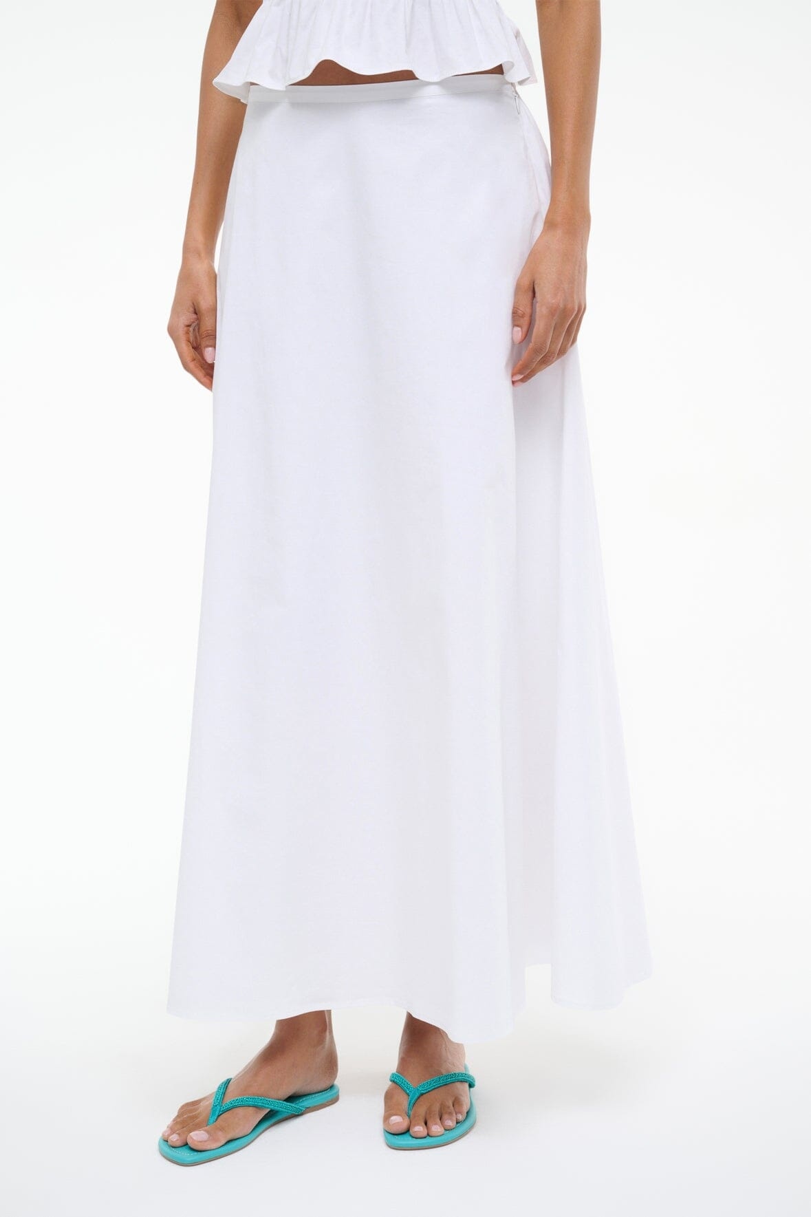 STAUD AXEL SKIRT WHITE - 3