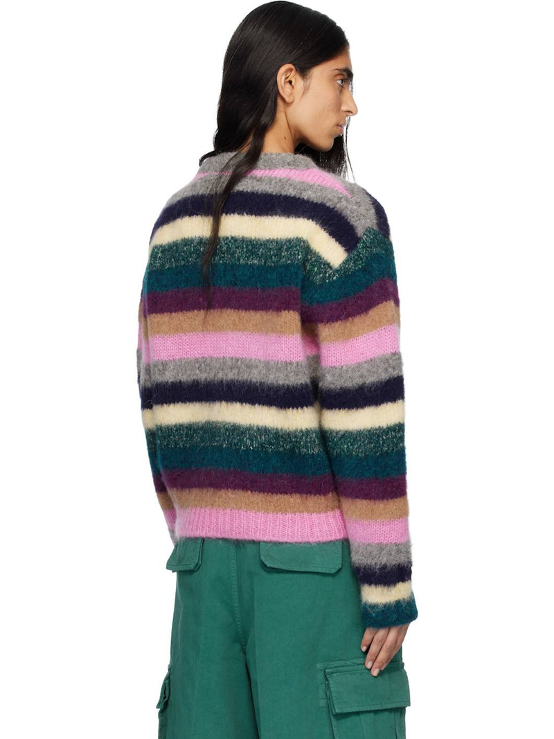 Multicolor Striped Alpaca Crewneck Sweater 3