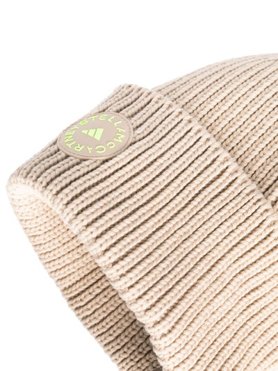 adidas appliquÃ©-logo knitted beanie outlook
