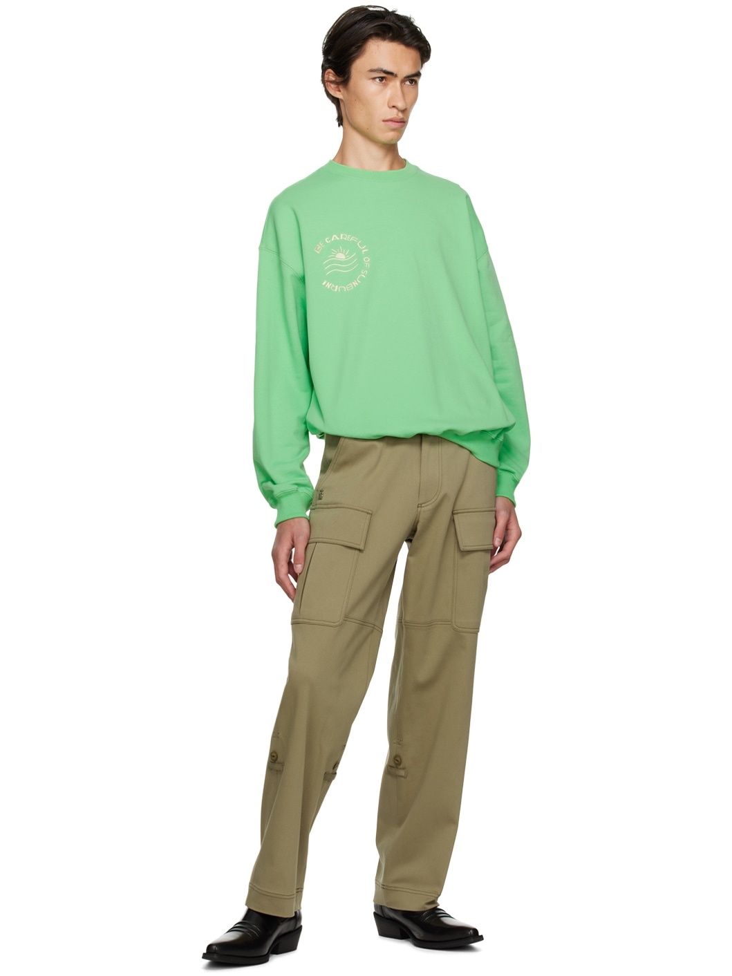 SSENSE Exclusive Khaki Paneled Cargo Pants - 4