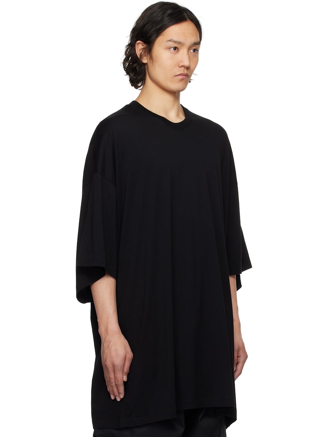 Black Cotton Jersey T-shirt - 2