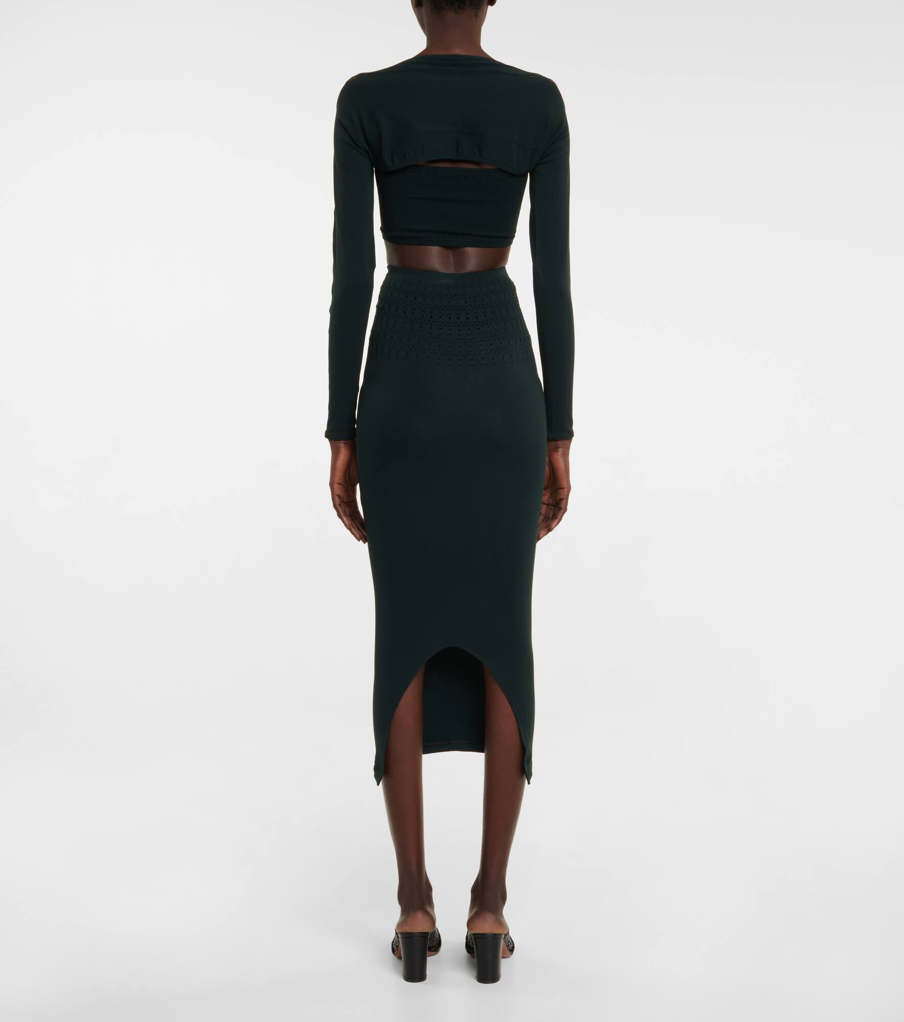 Cutout technical midi skirt - 3
