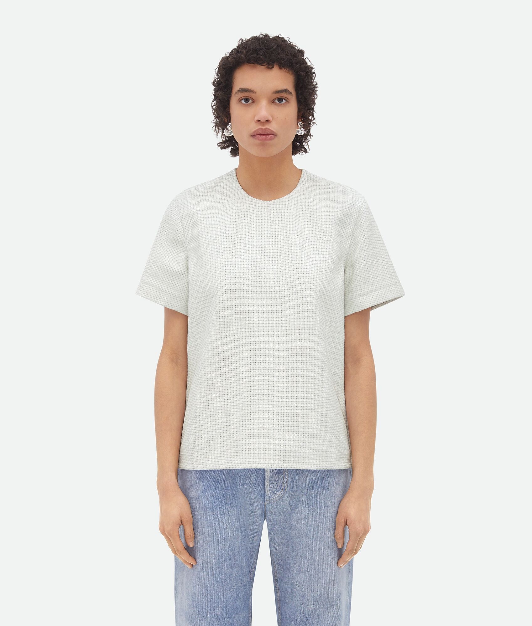 Mini Intrecciato Leather T-Shirt - 1