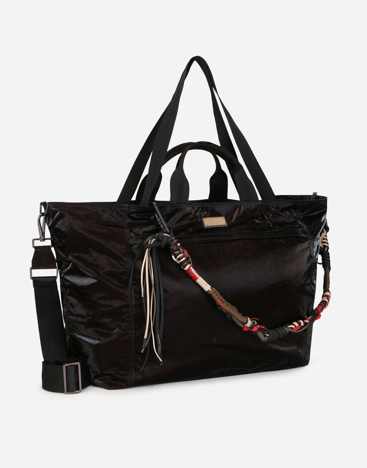 Nero Sicilia dna nylon travel bag with branded tag - 3