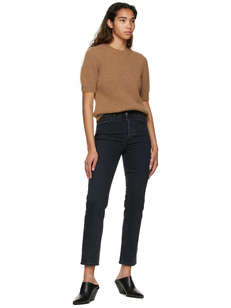 House of Dagmar Black Devine Straight-Fit Cropped Jeans outlook