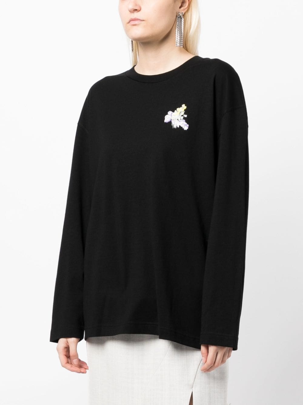 Flower Arrow cotton sweatshirt - 4