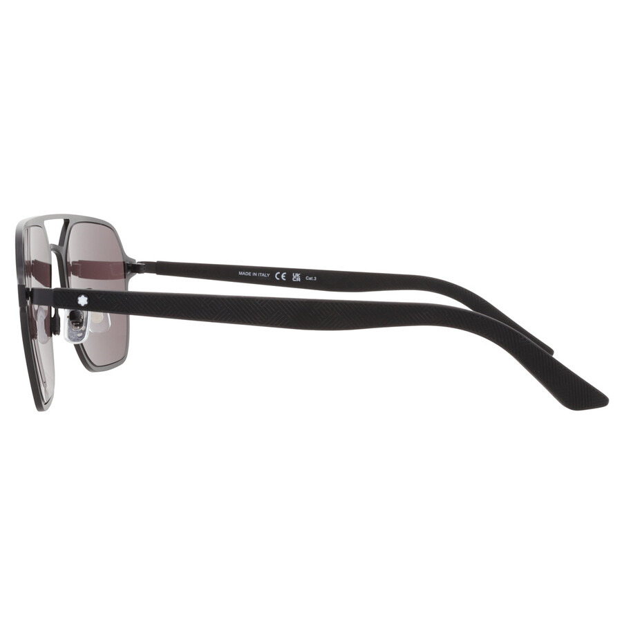 Montblanc Grey Navigator Men's Sunglasses MB0360S 001 56 - 4