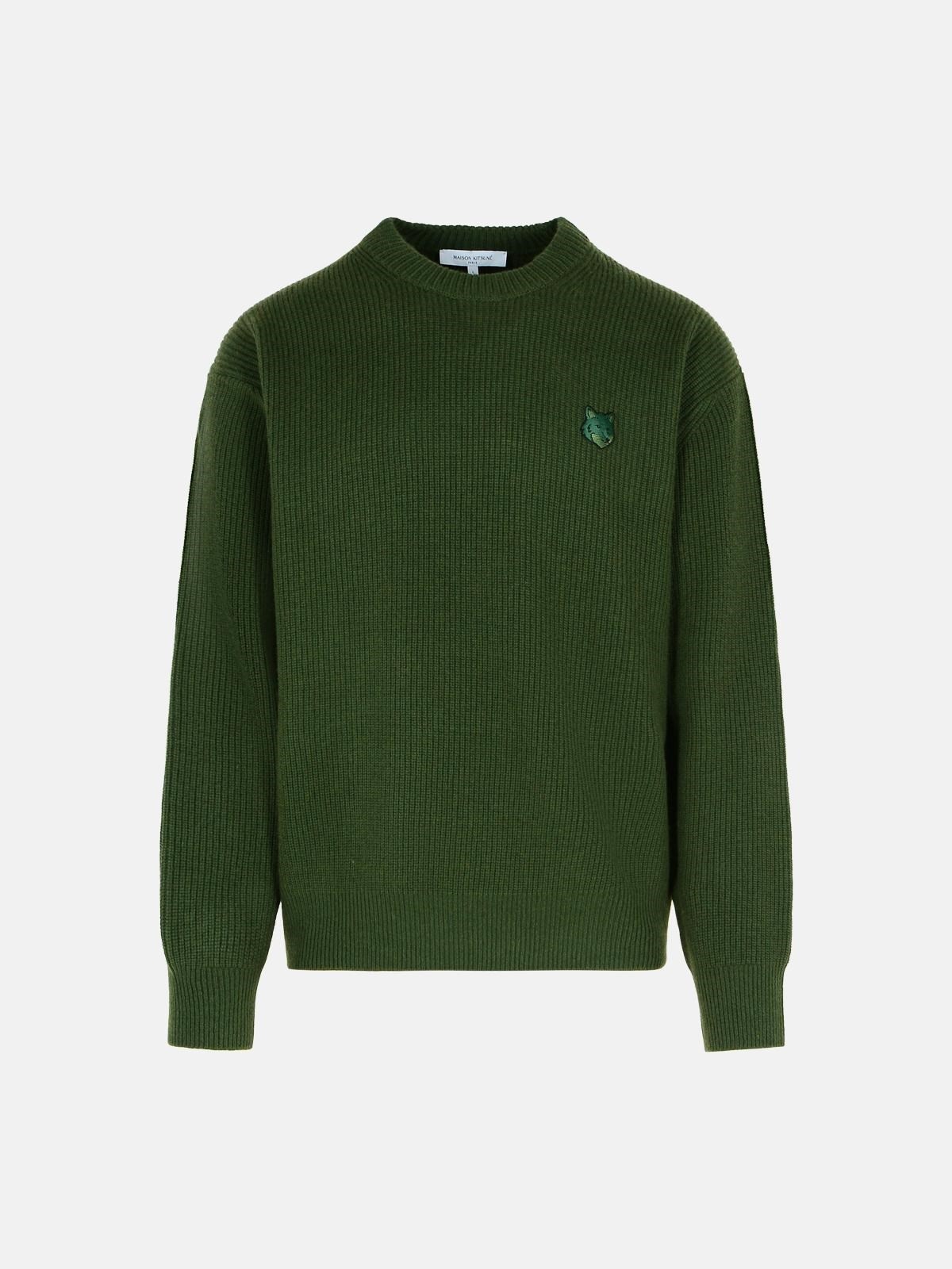 GREEN WOOL SWEATER - 1