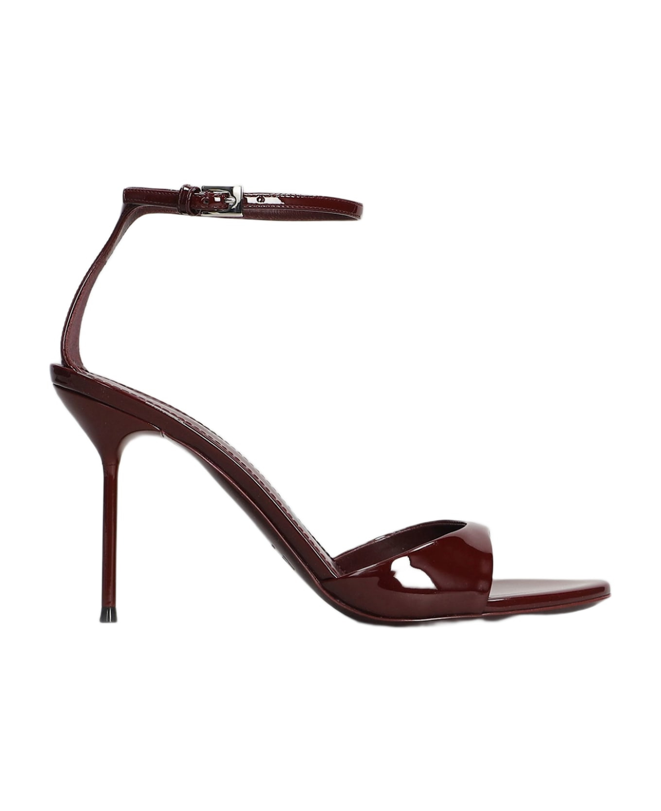 Lidia Sandal 90 Sandals In Bordeaux Patent Leather - 1