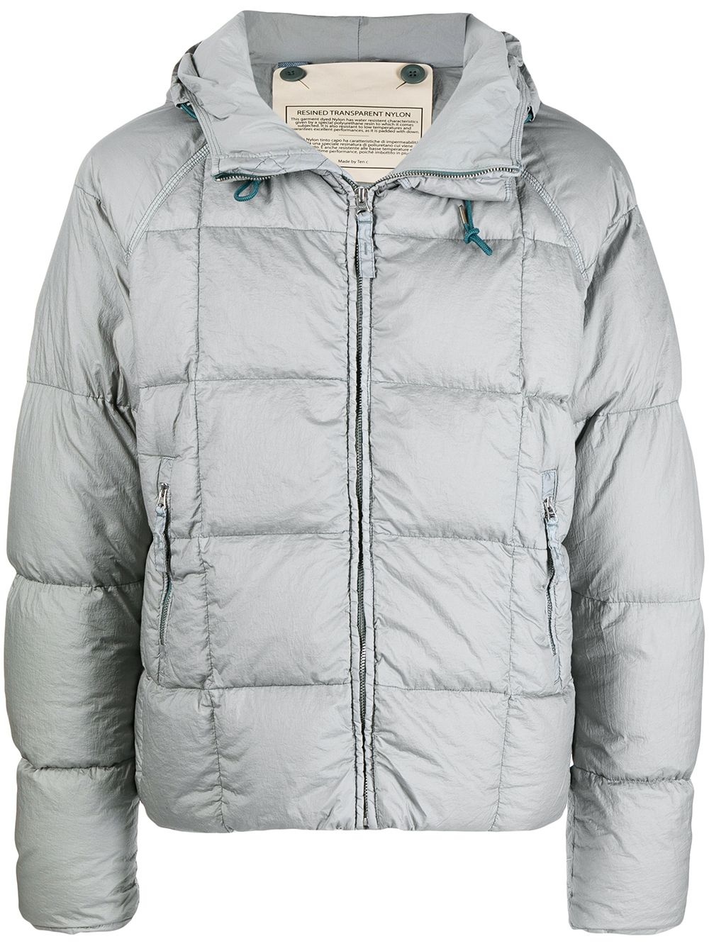 zipped padded jacket - 1