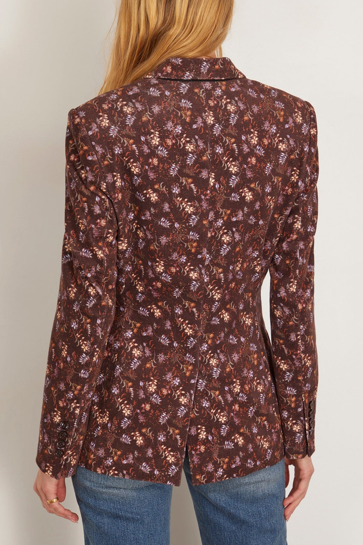 Floral Statement Jacket in Winter Blossom Very Dark Brown - 4