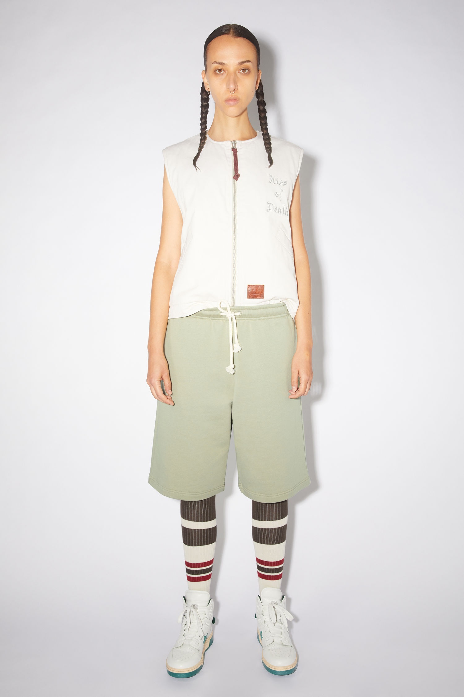Fleece sweat shorts - Eucalyptus green - 2