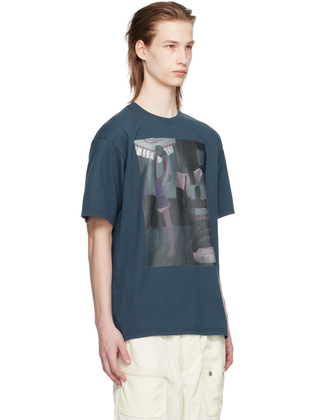 Blue Printed T-Shirt - 2