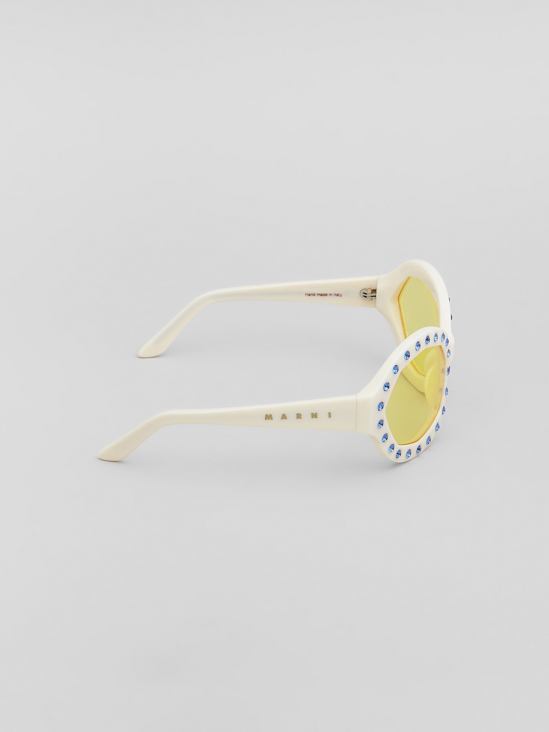 NAICA MINE WHITE ACETATE AND NYLON SUNGLASSES - 4