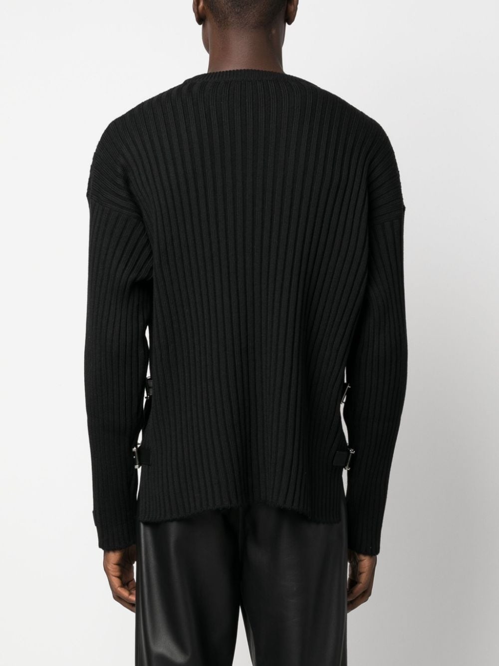 side-slit ribbed jumper - 4