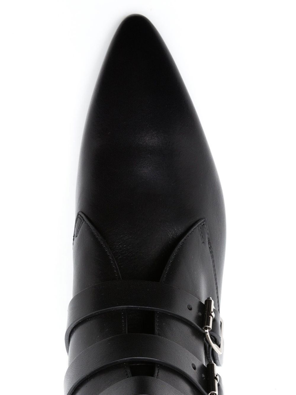Goth leather buckle boots - 4