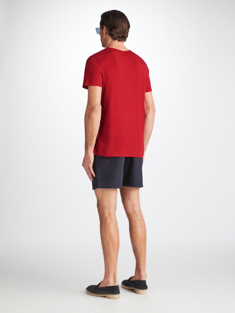 Men's Short Sleeve T-Shirt Riley 2 Pima Cotton Red - 4