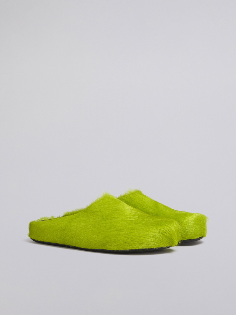 Marni GREEN LONG HAIR CALFSKIN FUSSBETT SABOT outlook