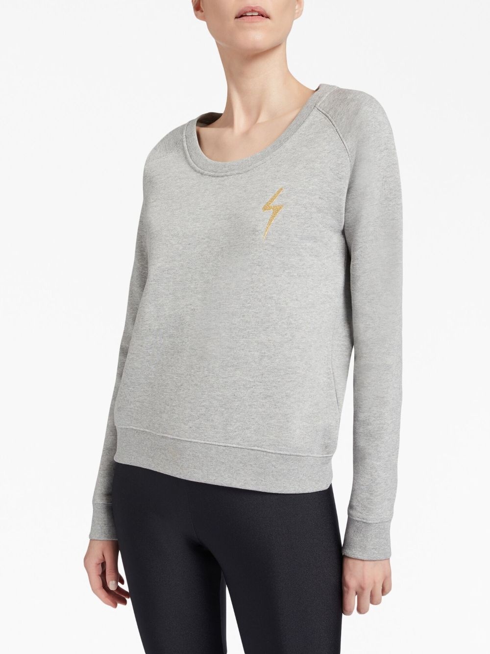 logo-embroidered cotton sweatshirt - 3