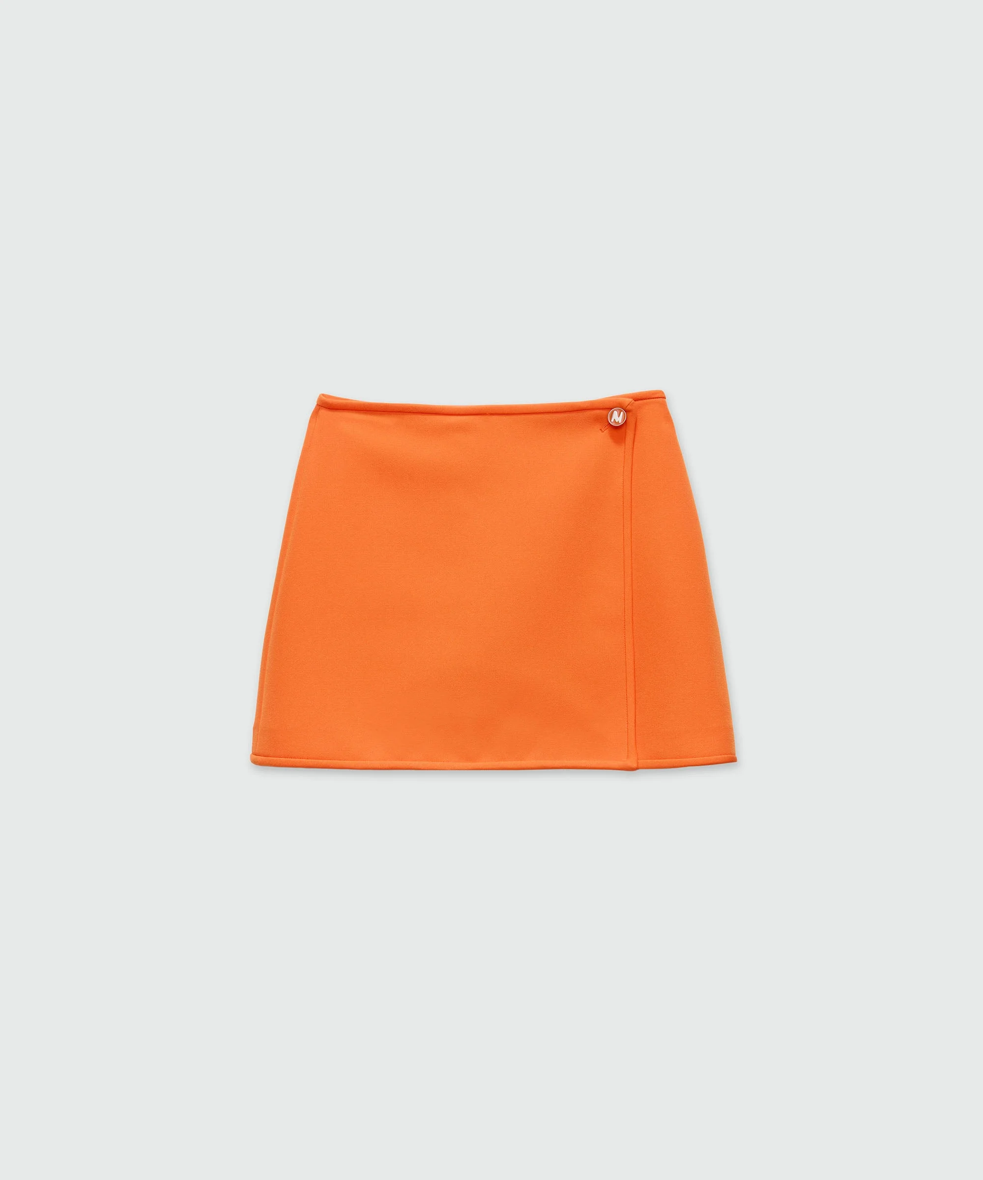 Orange cady miniskirt with "TheMwave" detail - 1
