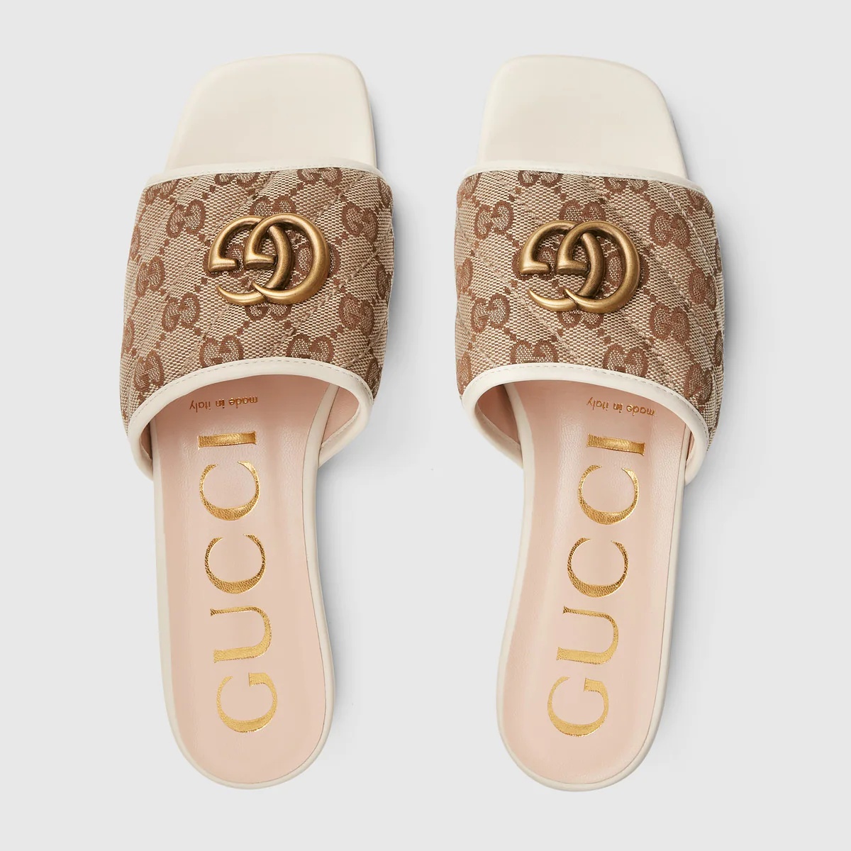 Women's slide sandal with Double G - 3