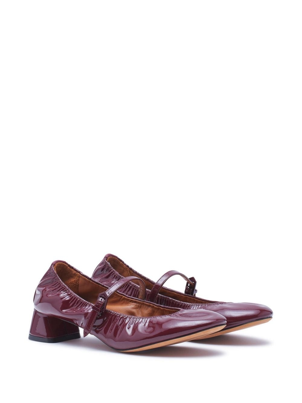 wedge-heel leather ballerinas - 2