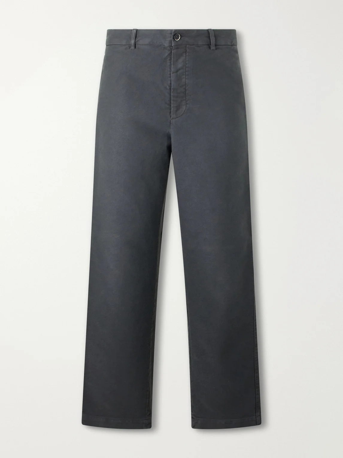 Straight-Leg Cotton-Satin Trousers - 1