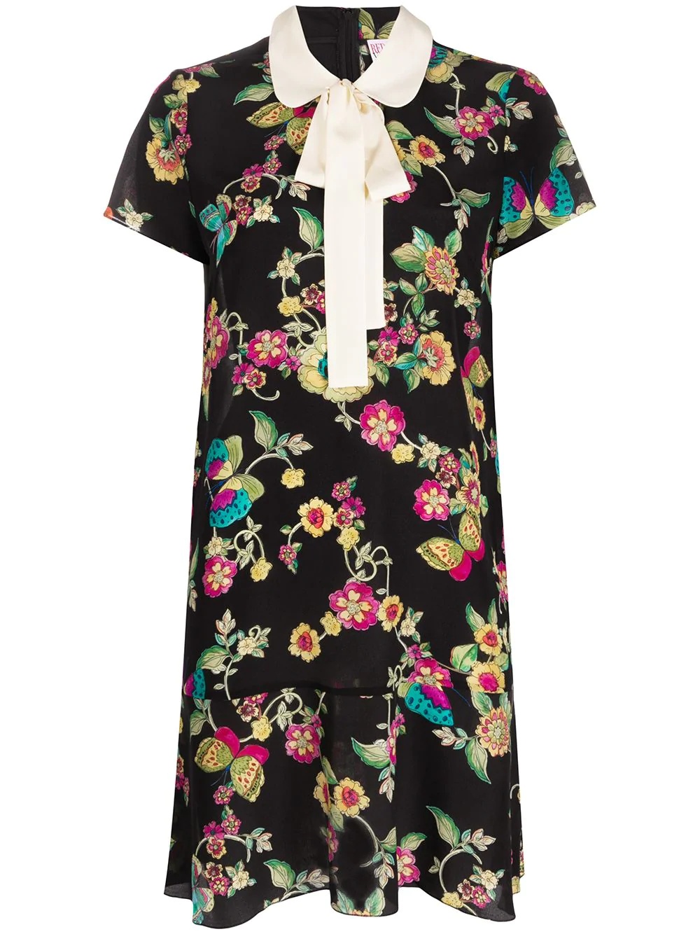 floral butterfly-print dress - 1