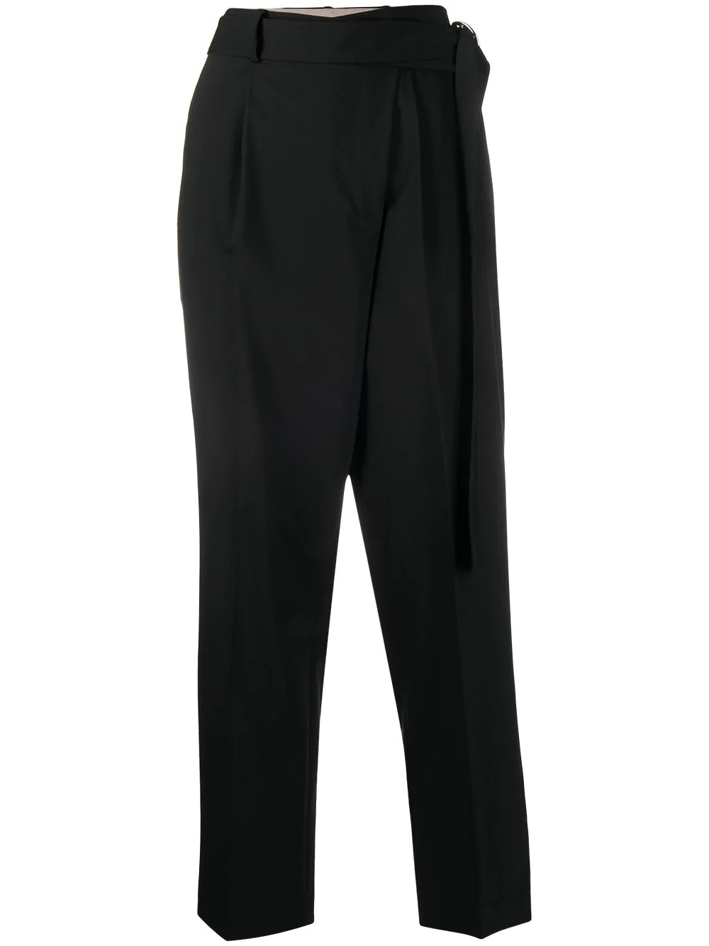 cropped wrap trousers - 1