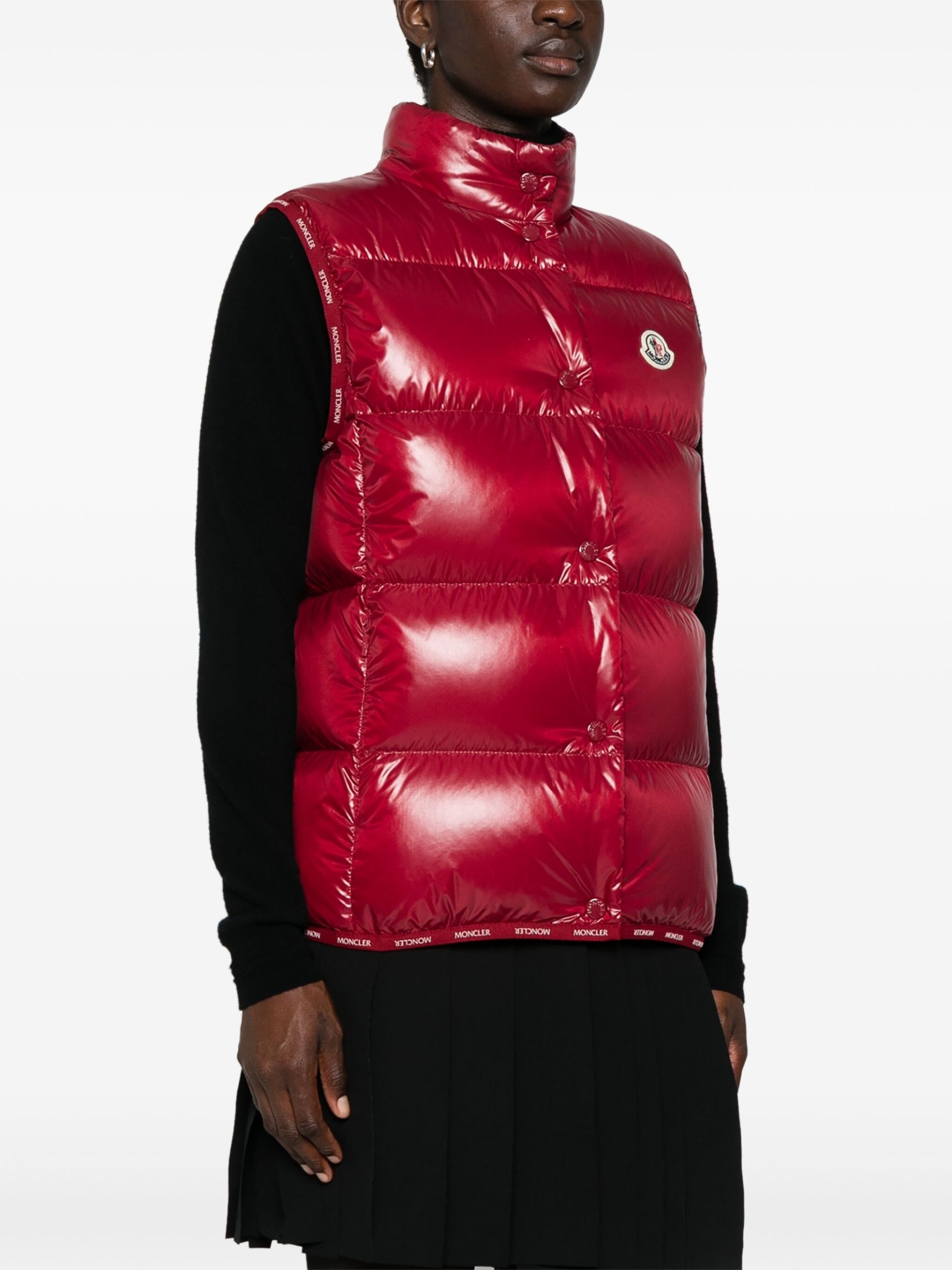 Red Badia Quilted Gilet - 3