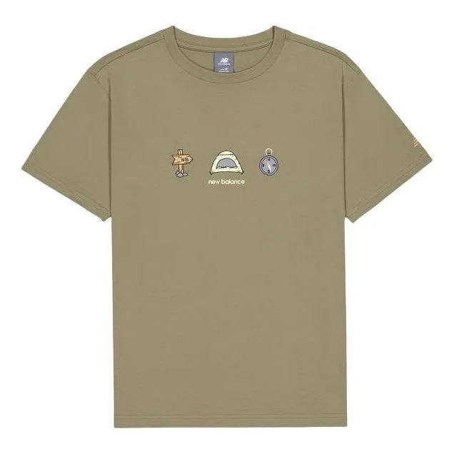New Balance Camp Graphic T-Shirts 'Khaki' AMT41360-CGN - 1
