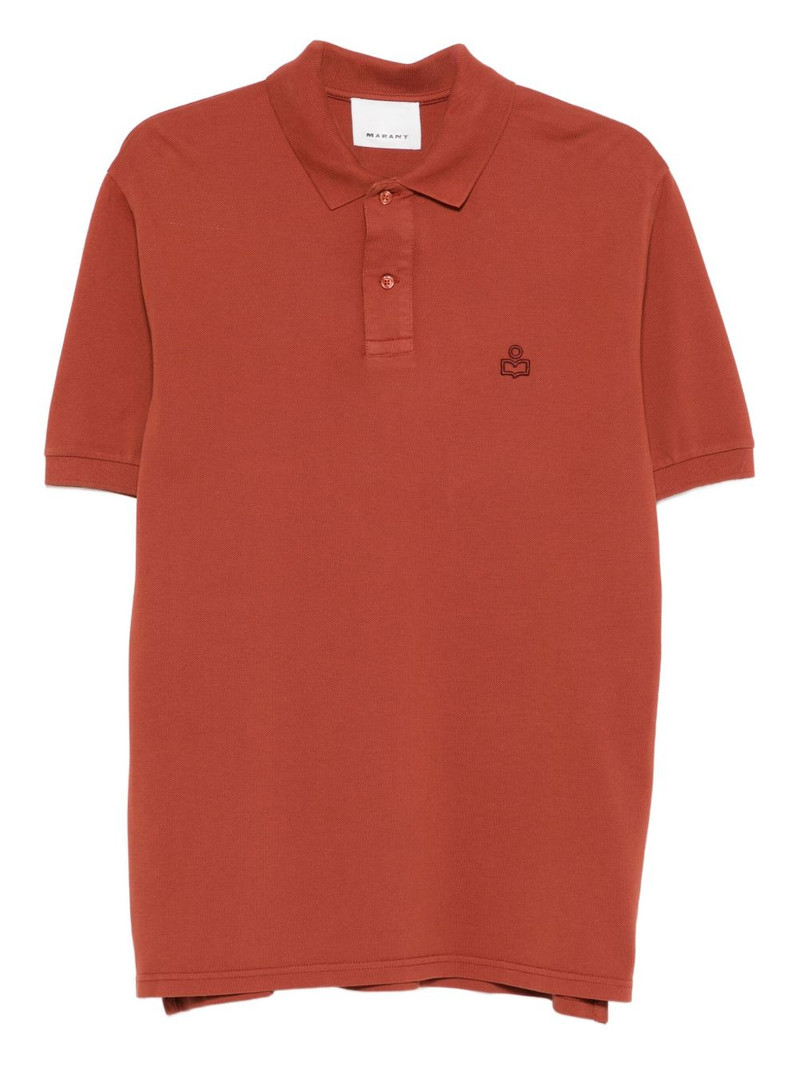 logo-embroidered polo shirt 1