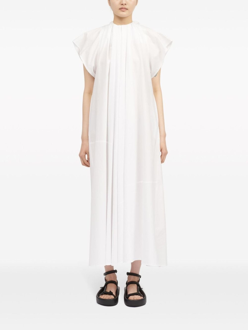 MM6 Maison Margiela gathered poplin maxi dress outlook