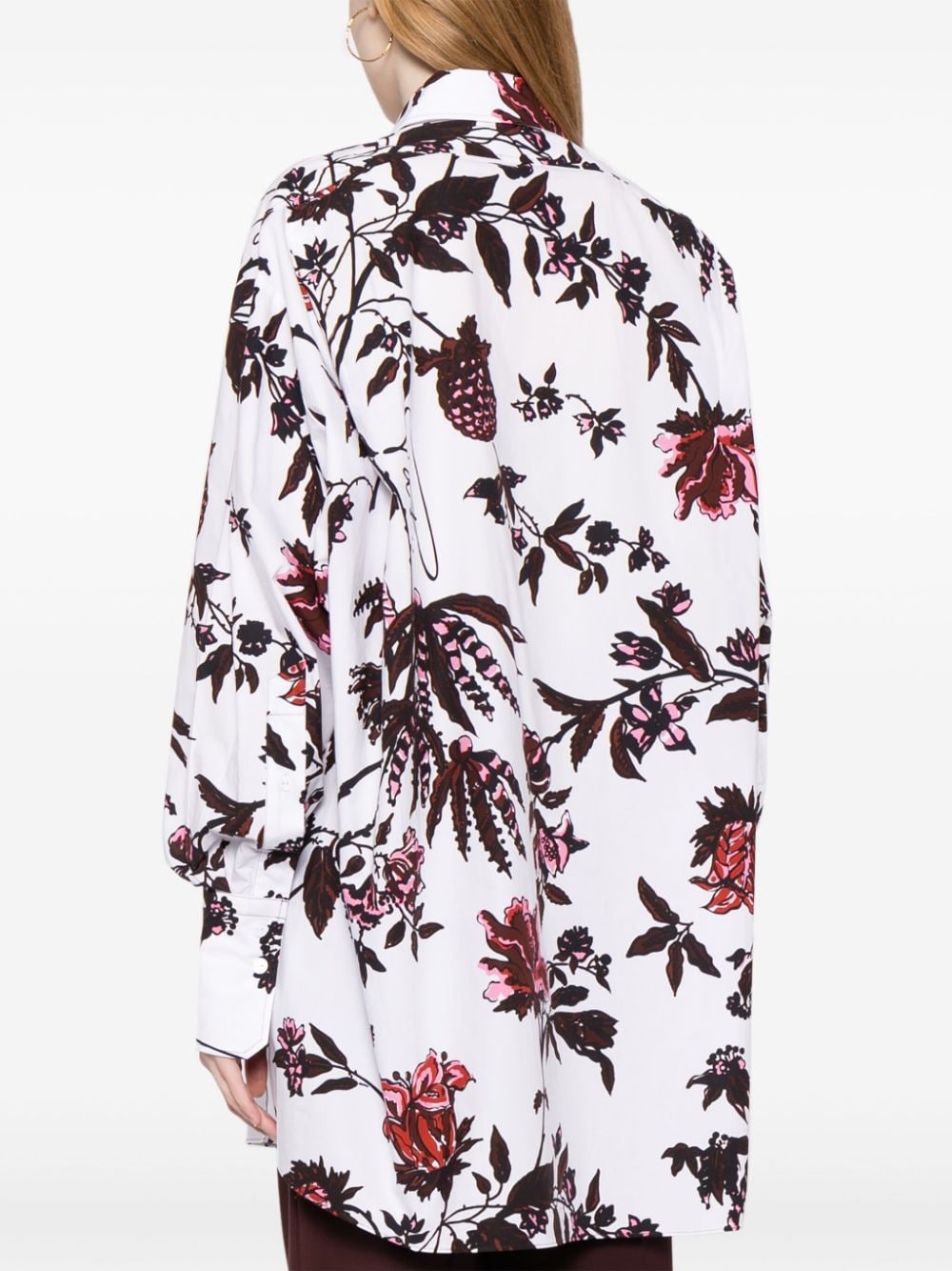 floral mini shirtdress - 4