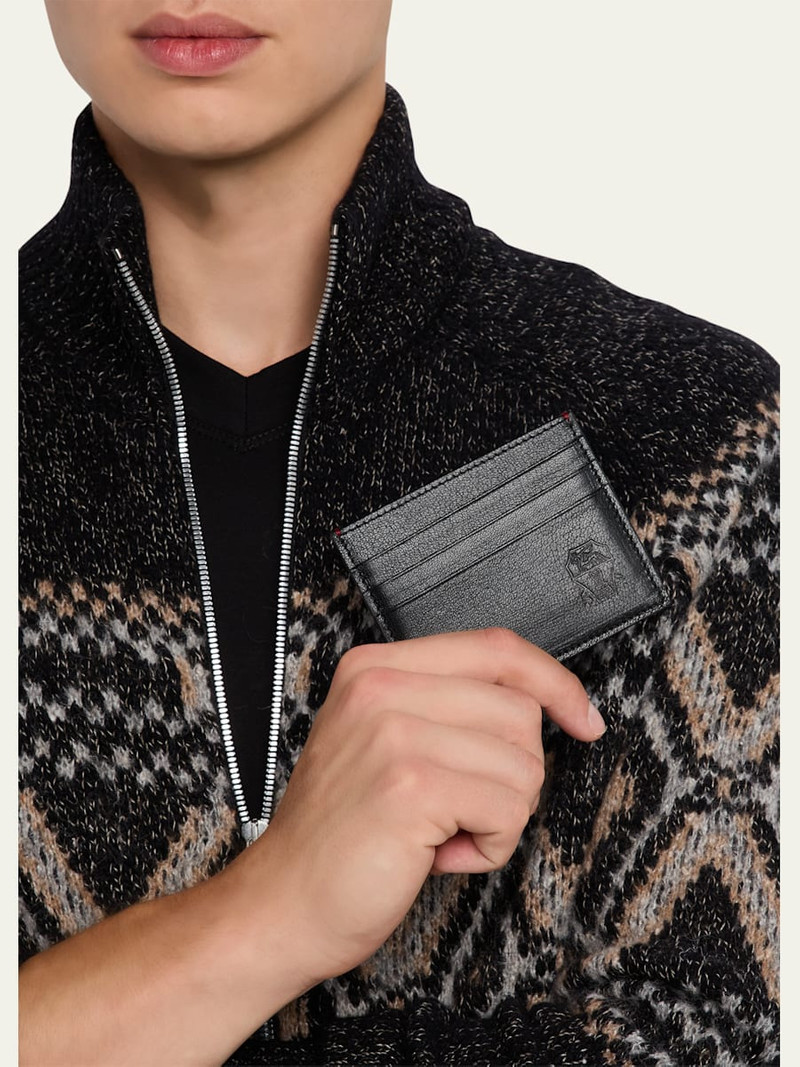 Brunello Cucinelli Men's Capretta Leather Card Holder outlook