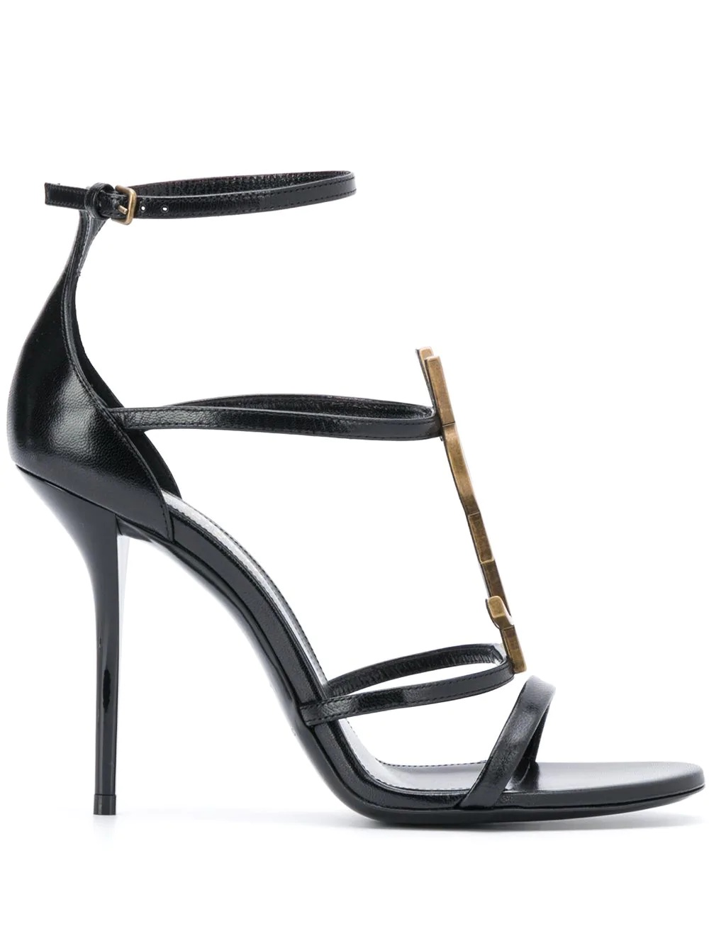 strappy logo stiletto sandals - 1