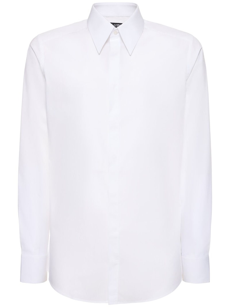 Cotton poplin shirt - 1