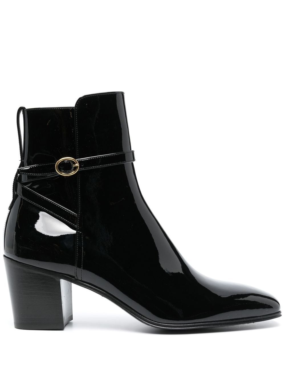 patent 70mm ankle boots - 1