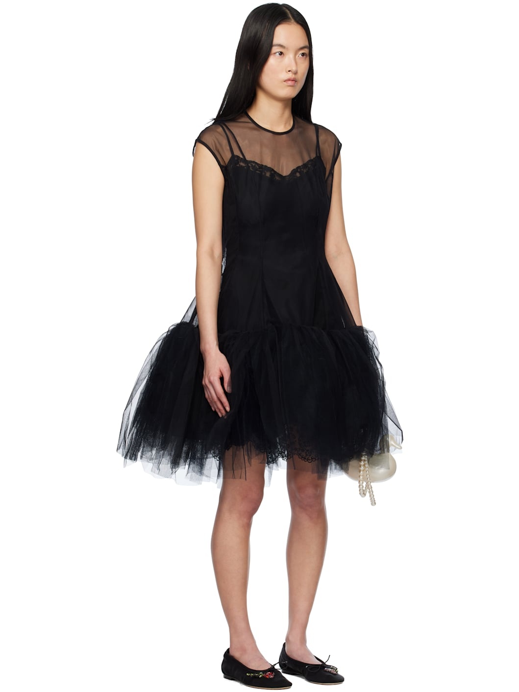 Black Sleeveless Ballet Tutu Minidress - 2