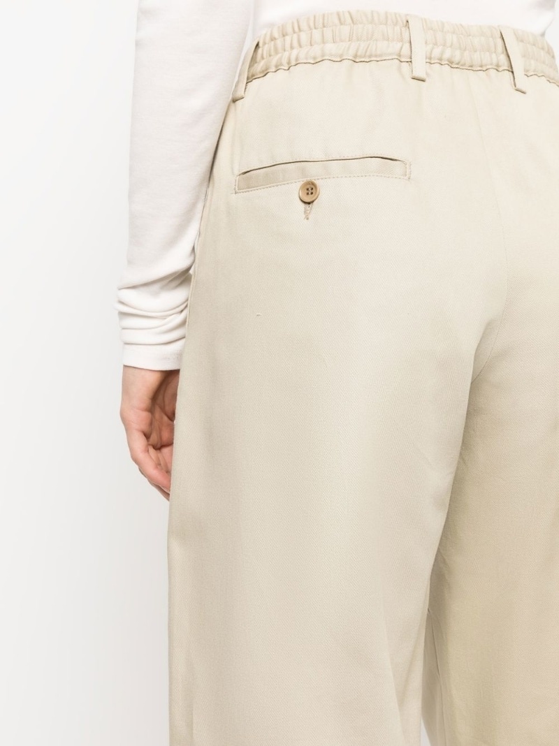 cropped regular fit trousers - 8