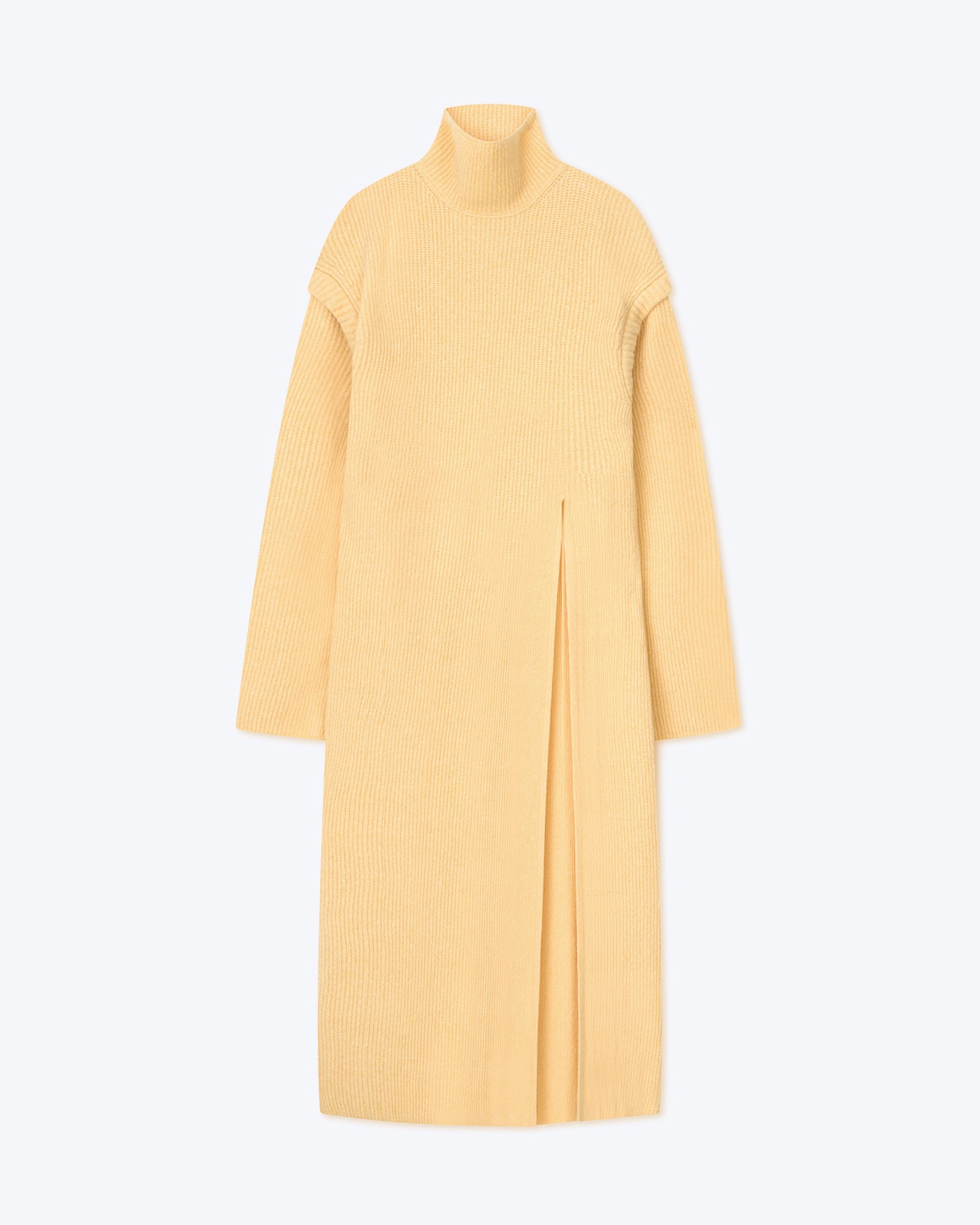 GIDA - Split sweater dress - Pale yellow - 1