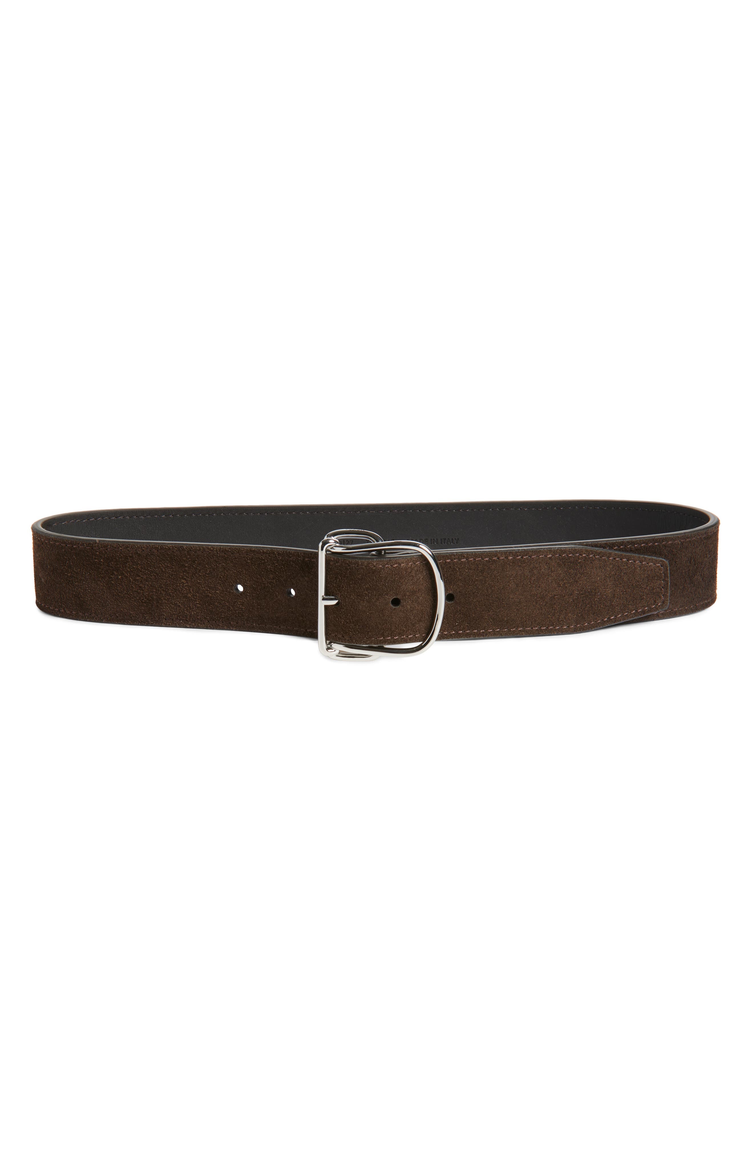 TOTEME Swirl Suede Belt in Pepper 273 at Nordstrom - 1