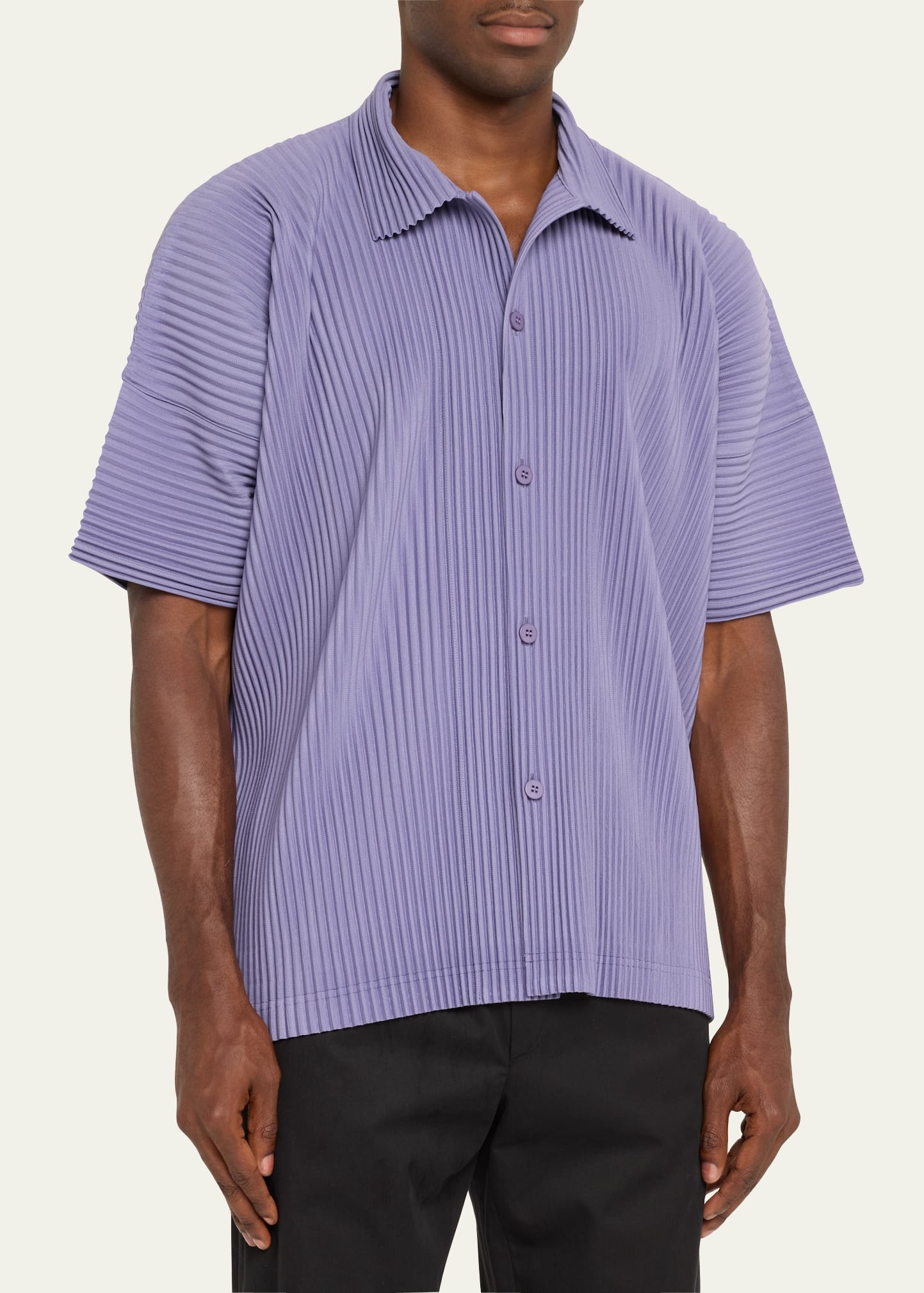 Men's Pleated Camp Shirt - 4