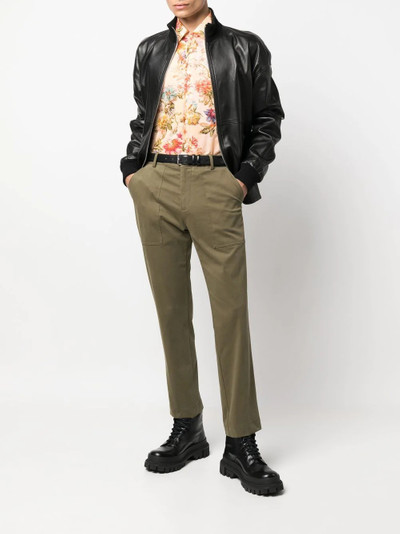 Etro contrasting-side panel straight trousers outlook