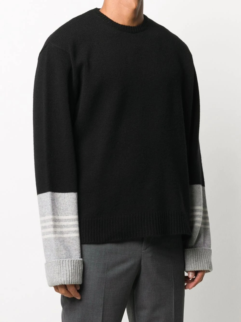 stripe-detail wool jumper - 3