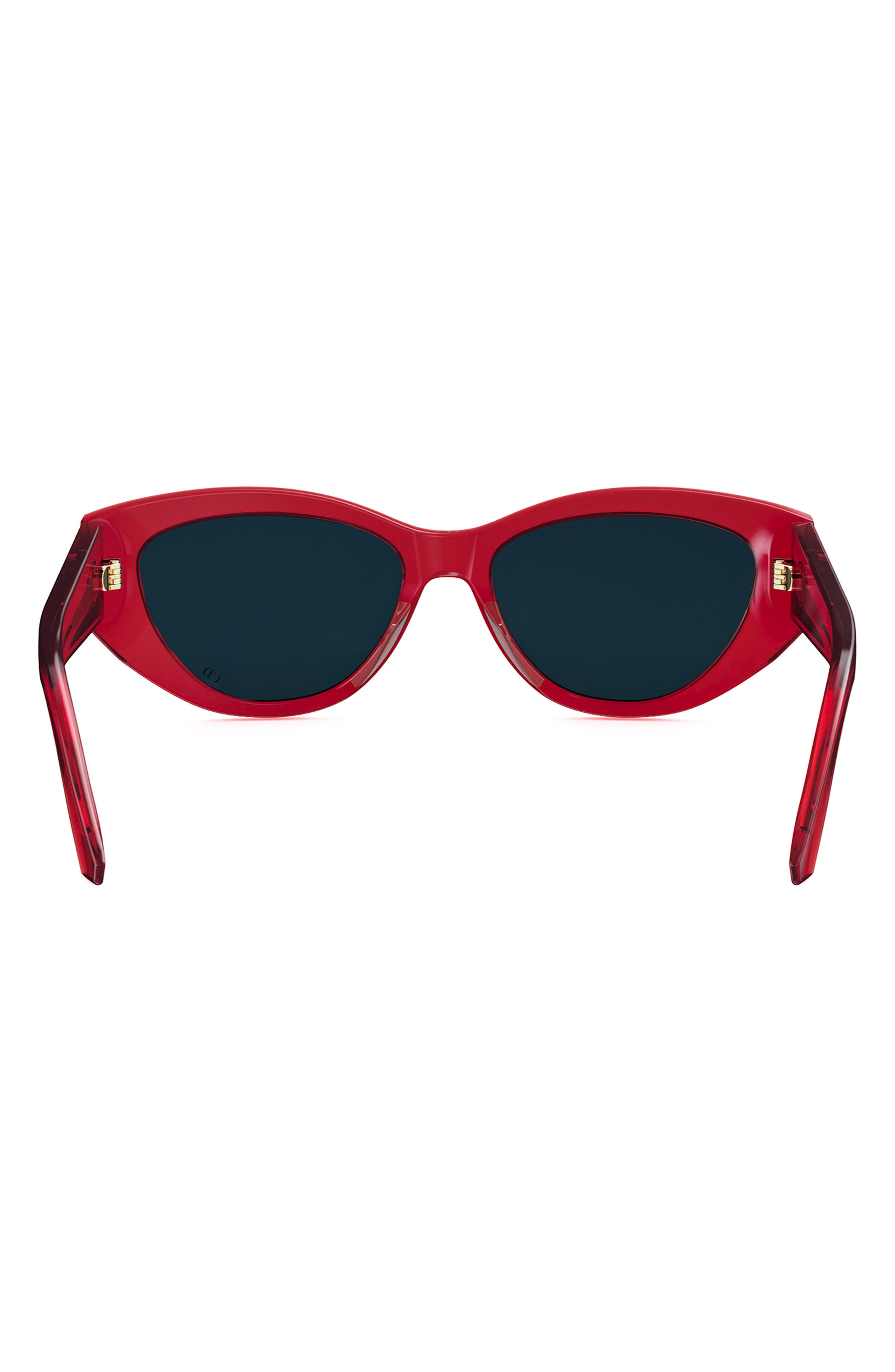 'DiorGlow B1I 53mm Cat Eye Sunglasses in Shiny Bordeaux /Blue at Nordstrom - 3