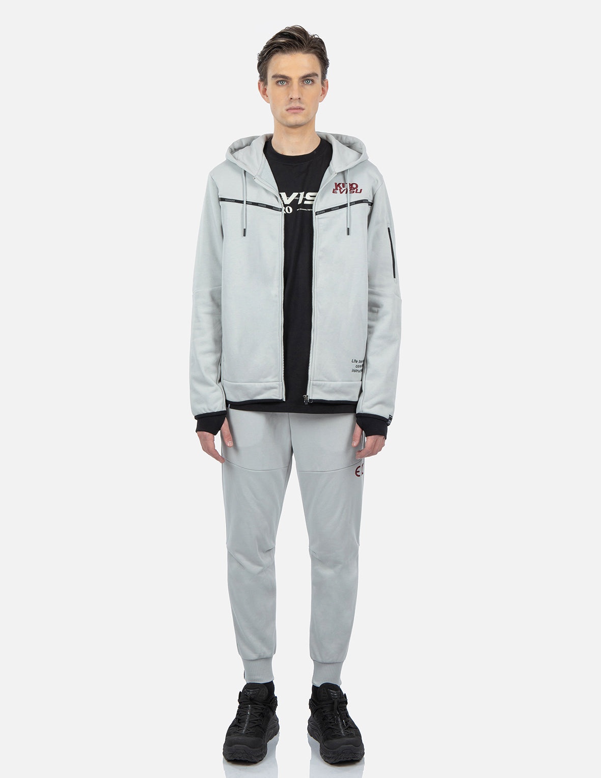 Contrast Taping Reversible Zip  Hoodie - 6