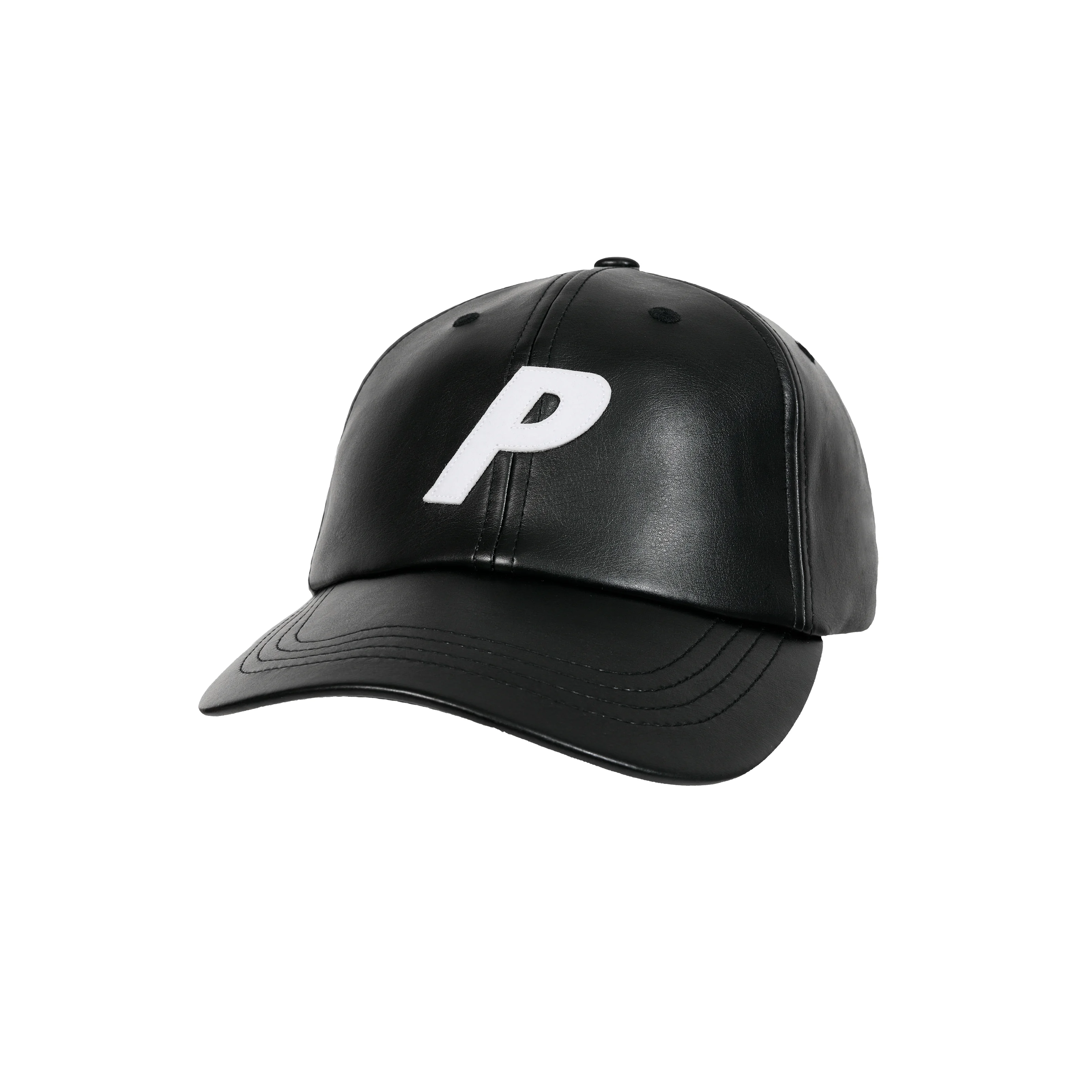 FAUX LEATHER P 6-PANEL BLACK - 1